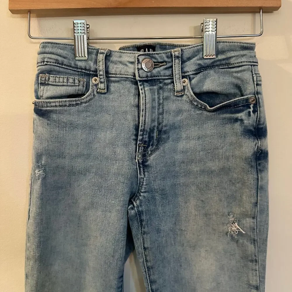 Gap '70's Flare Jeans sz 8 adjustable waist tabs